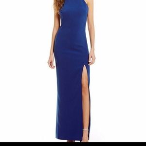 Royal Blue Halter Gown